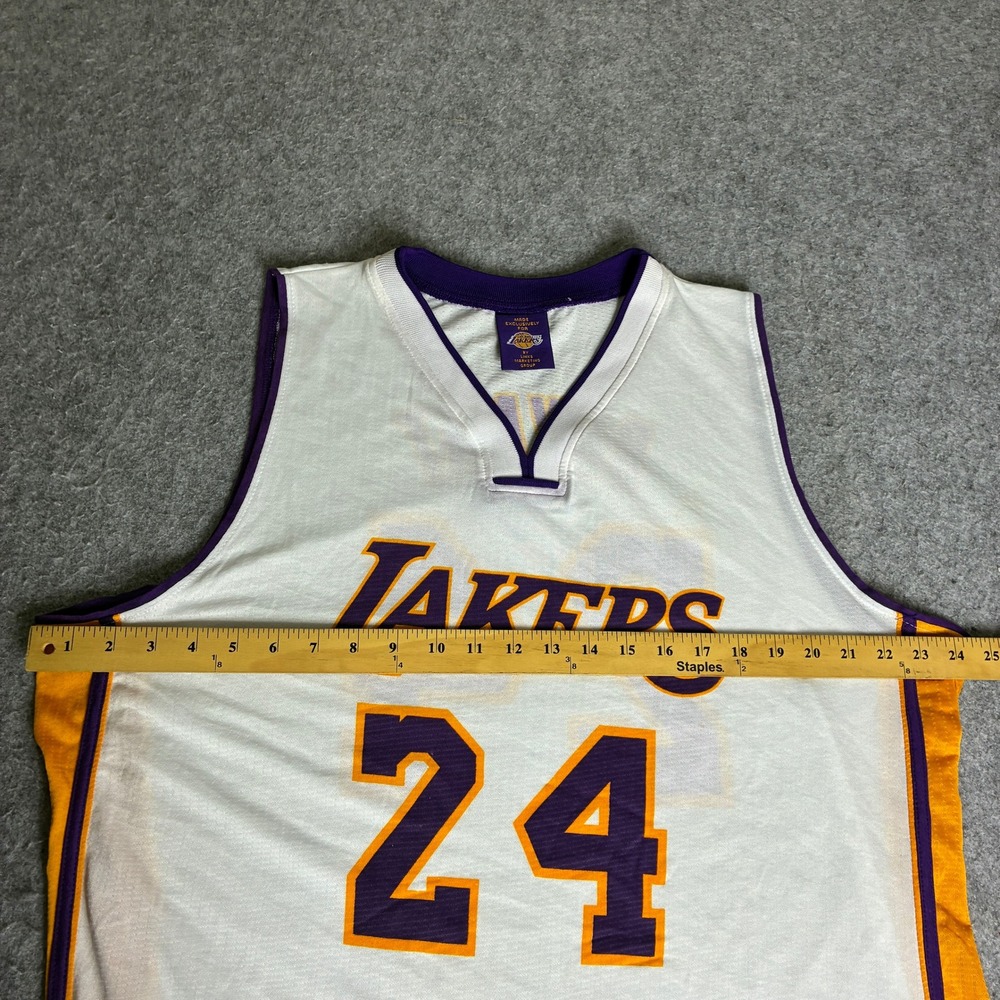 NBA Los Angeles Lakers Kobe Bryant 24 Jersey White Mens XXL Basketball Sport - Picture 5 of 8